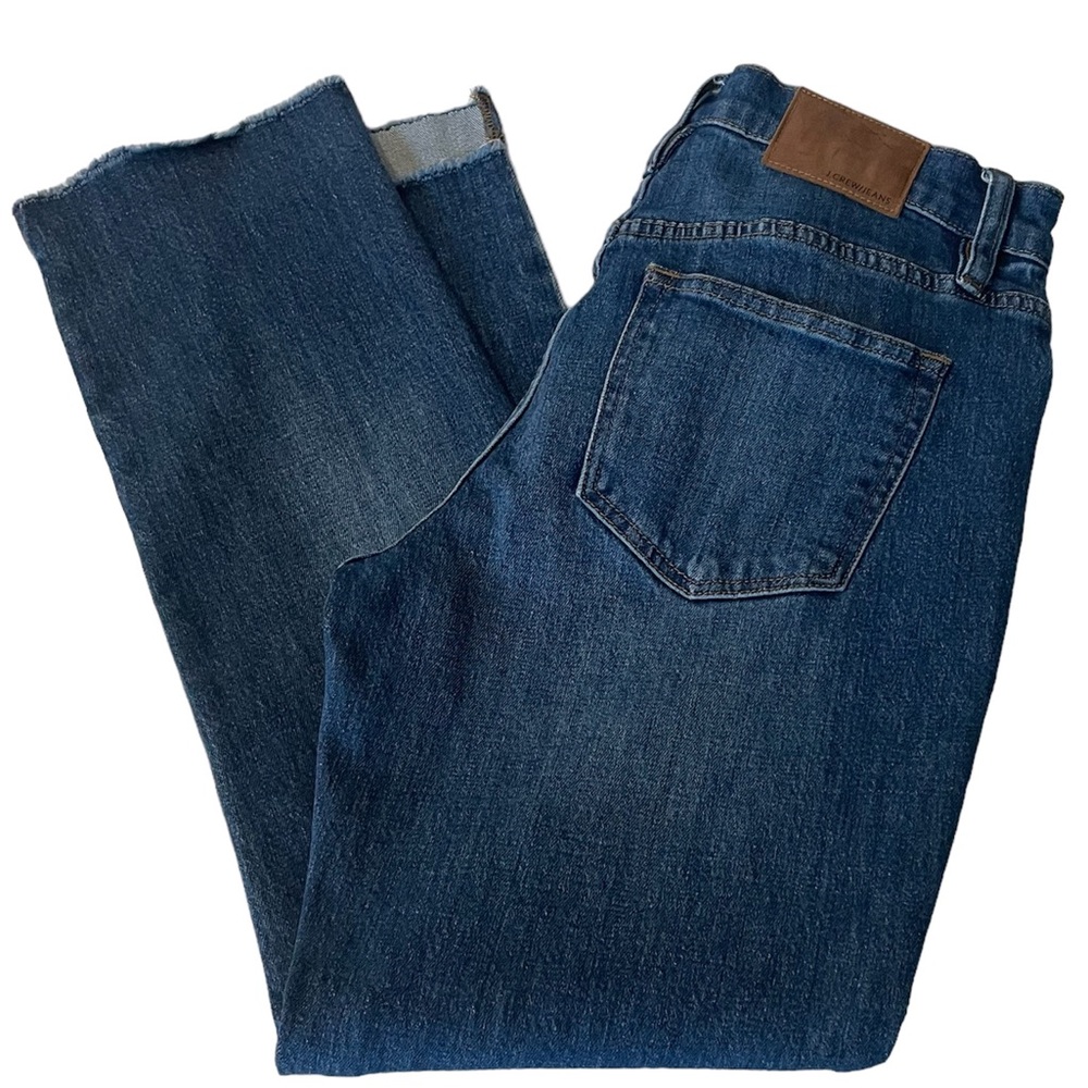J. Crew Slim Broken-In Boyfriend High Waist Jeans Step Raw Hem Distressed Sz 26